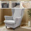 Housses de protection de meubles pour fauteuils à oreilles, housses de coussin en T extensibles 2 pièces, anti-boulochage, ajustement du bas élastique, lavable à la machine-2011179106