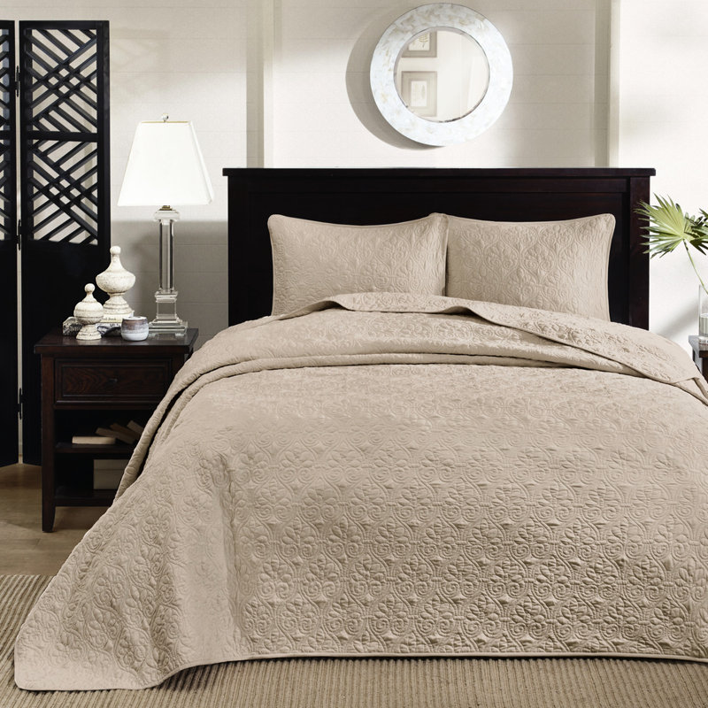 Couvre-lit très grand kaki - rembourrage 90% coton 100% microfibre réversible avec surpiquage surdimensionné pour un meilleur ajustement 2 taies décoratives incluses