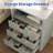 Fluted Night Stand With LED Light & Charging Station, Nightstand With 3 Storage Drawers, 23” Wide Top, Modern Farmhouse Bedside Table For Bedroom, Living Room, Closet-545230523-543855519