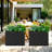 Large Rectangular Planter - Metal Rectangular Planter Box with Drainage Holes for Indoor and Outdoor Use-743315942-743315943