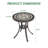 Round Metal Outdoor Dining Table , 23.82'' in. W 23.82'' in. D-84304122