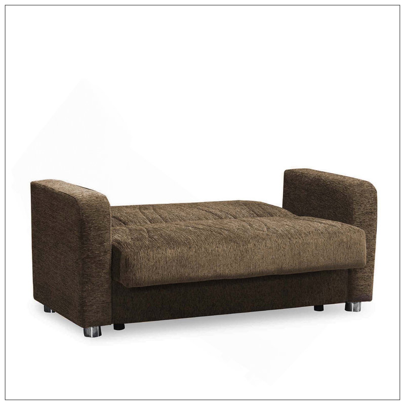 Causeuse convertible rembourrée avec rangement, Beige
