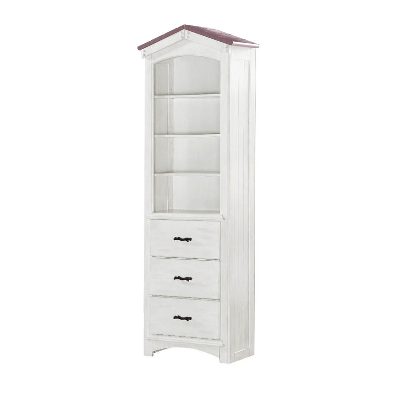 Bibliothèque 3 tiroirs avec armoire Sartain, Brun