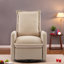 Fauteuil inclinable, moderne et pivotant, chaise de chambre de bébé compacte en molleton Teddy