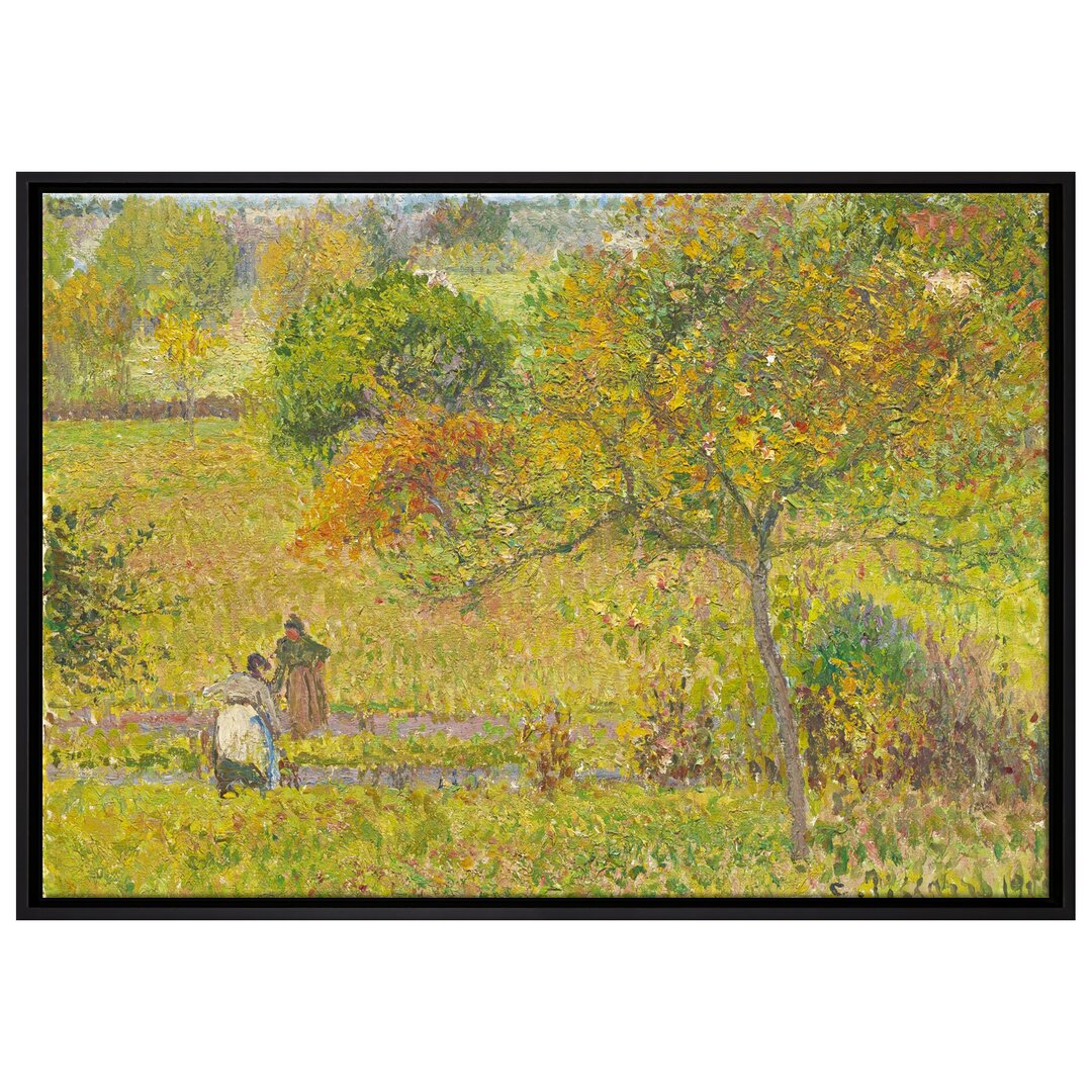 Gerahmtes Leinwandbild Automne À Eragny von Camille Pissarro