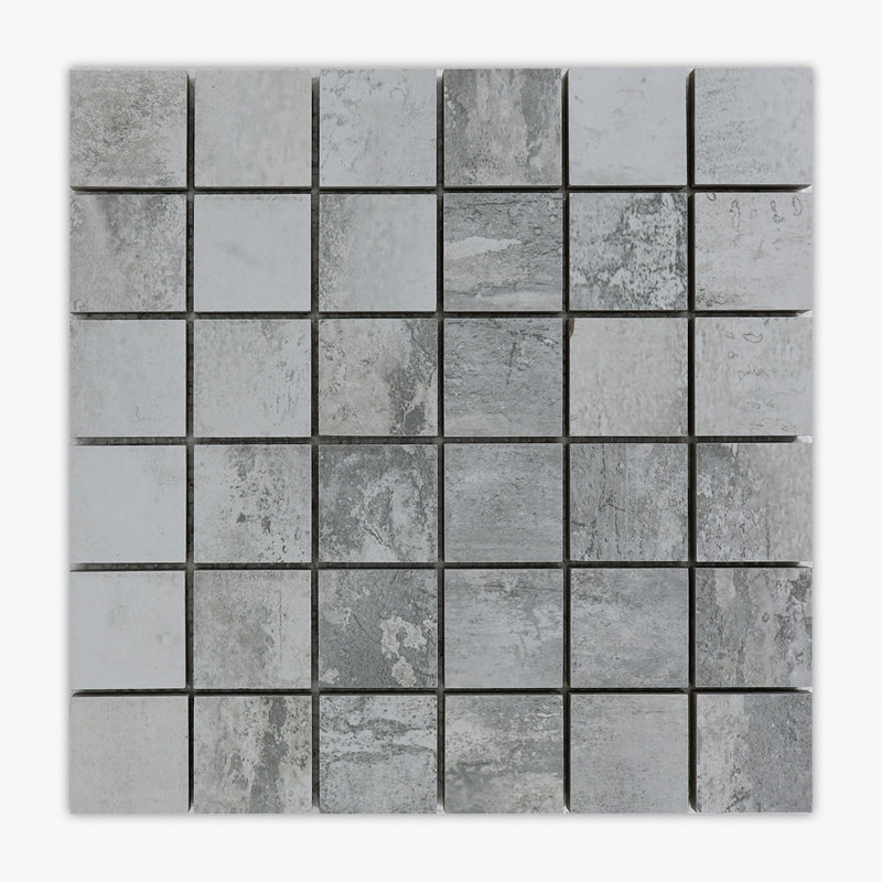 11.75" x 11.75" Porcelain Stone Look Wall & Floor Tile, Silver Diamond Polished