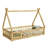 Ames Tent-Shaped Floor Bed with Wooden Frame, Guardrails & Door-1799500093-1799500092