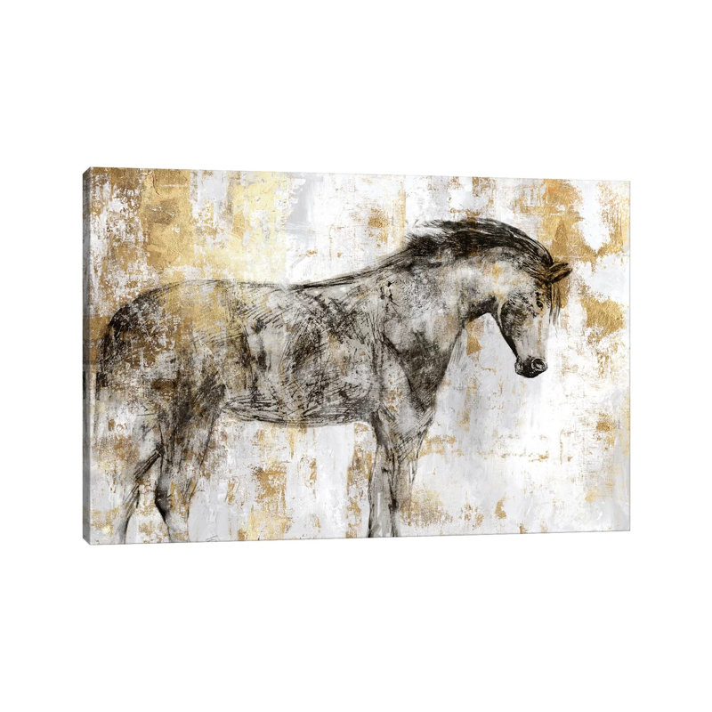 Equestrian Gold I - Wrapped Canvas Print, 152.5 cm H x 101.5 cm W