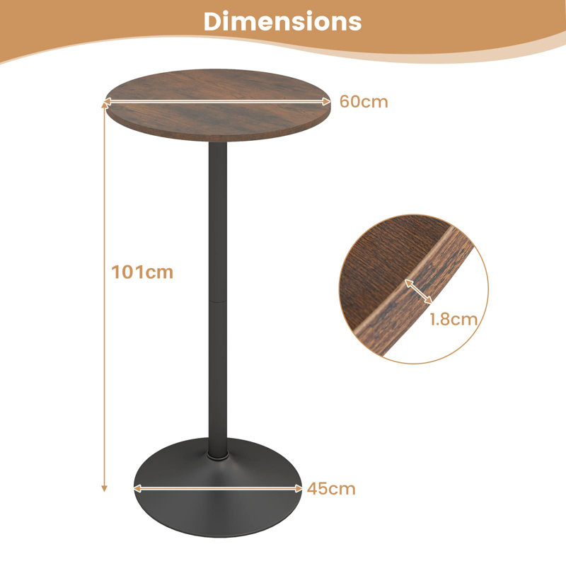 Round Metal Base Dining Table