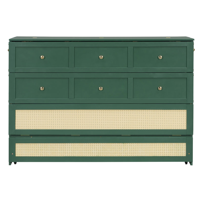 Lit escamotable avec grands tiroirs Murphy, Green