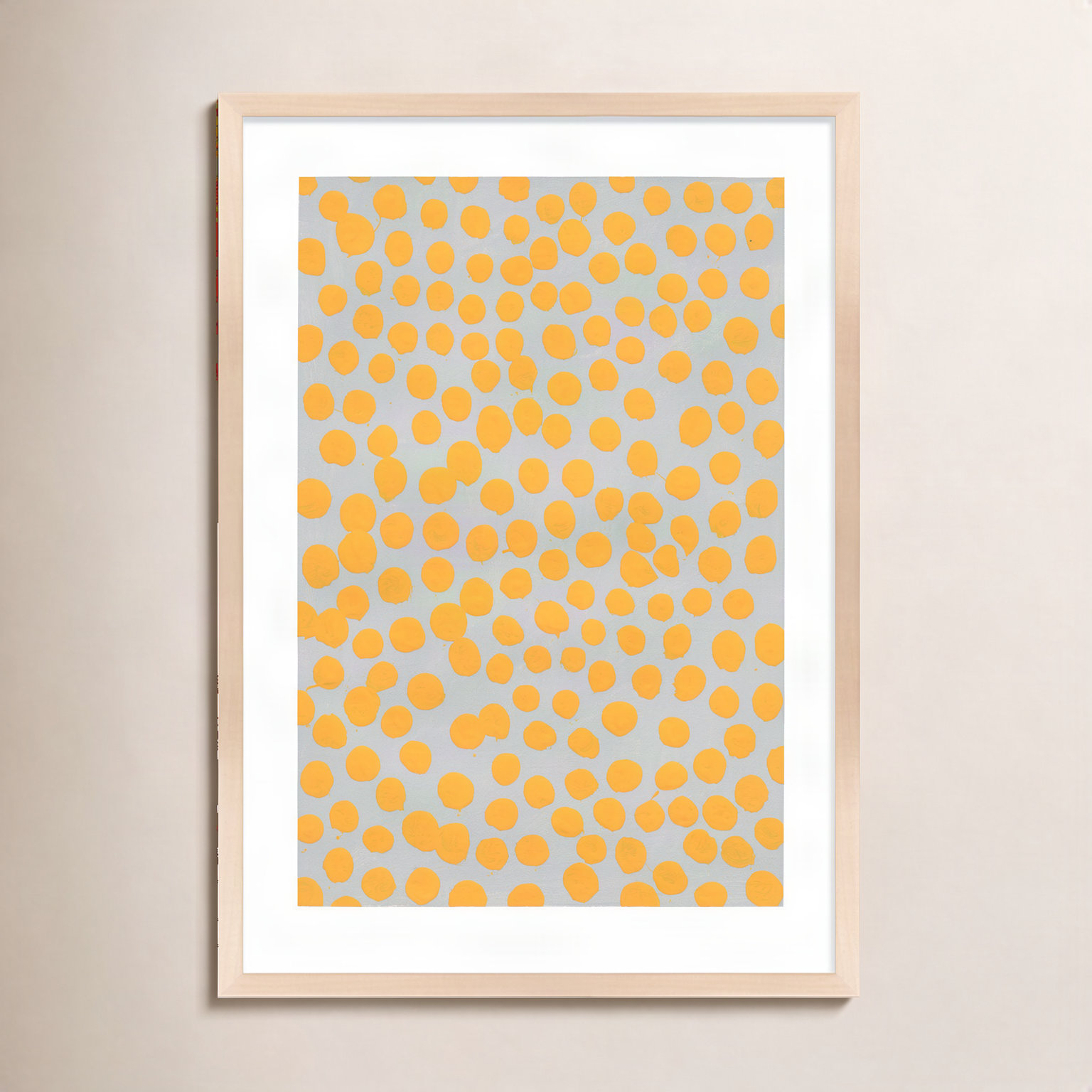 Saffron On Gray by Michela Sorrentino, 20" H x 14" W x 1.25" D, Brown