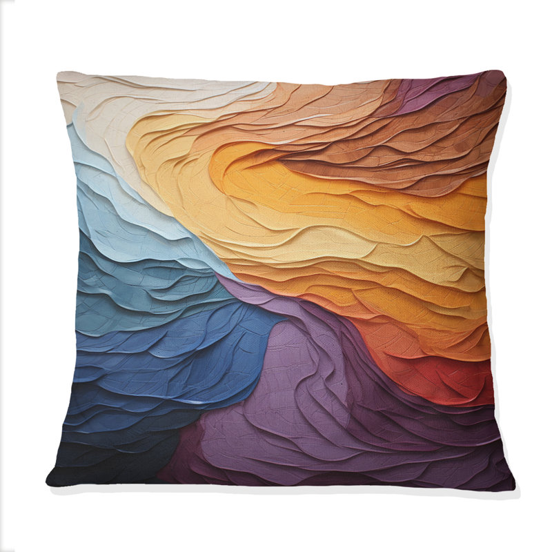 Coussin décoratif orange Lyrical Abstraction Lyrical Sunset II - Lyrical Abstraction