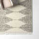 Reserve Trellis Shag Area Rug for Living Room Bedroom Dining Room Nursery, Off White/Charcoal