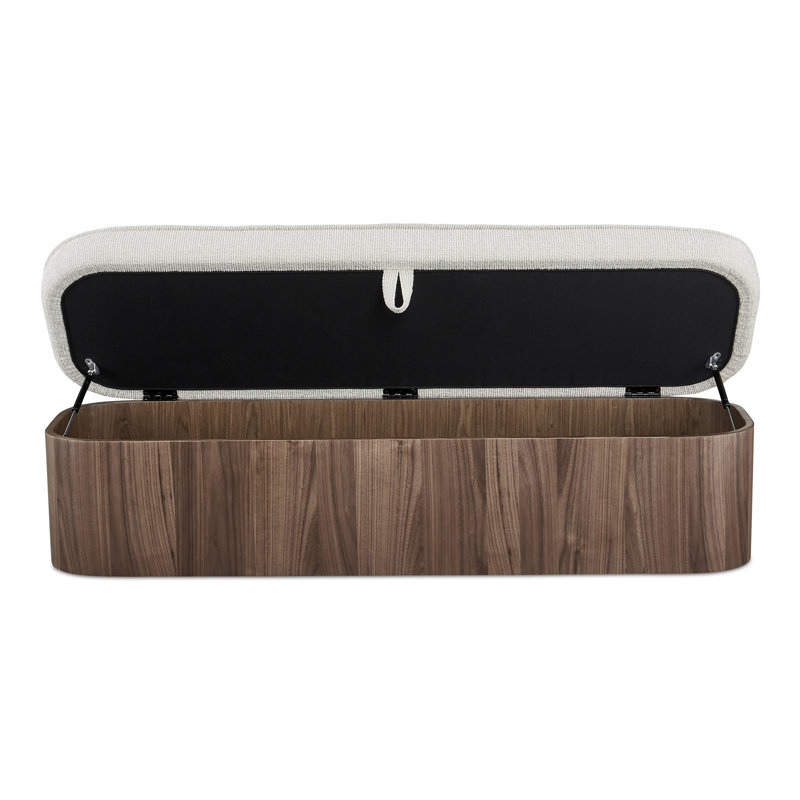 Sonny Upholstered Storage Bench, Walnut