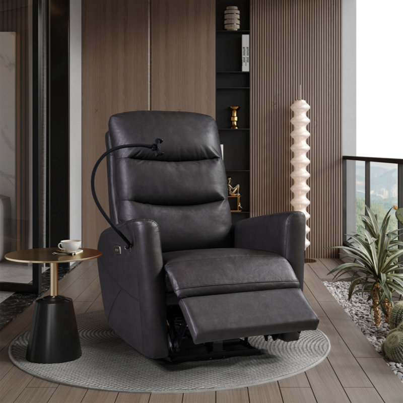Fauteuil inclinable électrique standard Biran de 30,71 po de largeur, Tissu gris