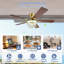 Ventilateur de plafond en cristal moderne de 52 pouces avec lumières, télécommande, installation facile, câble de sécurité, température de 3 couleurs et fonction de mémoire-117169696-117170143