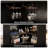 L-Shaped Bar Cabinet, 4-Tier Home Bar Table with Stemware Racks-1947750355