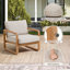Chaise de patio d'extérieur avec coussins