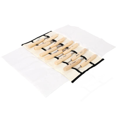 12-Piece Professional Wood Carving Chisel Set, Razor Sharp 60CRV Steel Blades Wood Carving Tools, Willow Wood Comfort Grip Handles with Canvas Storage