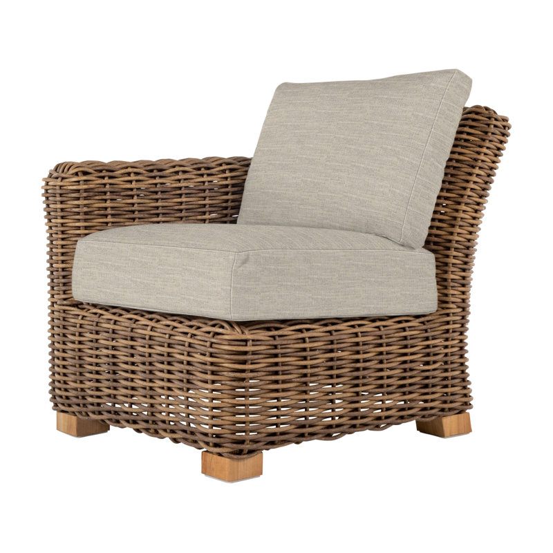 Fauteuil faisant face à la gauche Montauk, Orienté à gauche (vu de face), Pas de soudure, Sunbrella® ‑ lin colombe