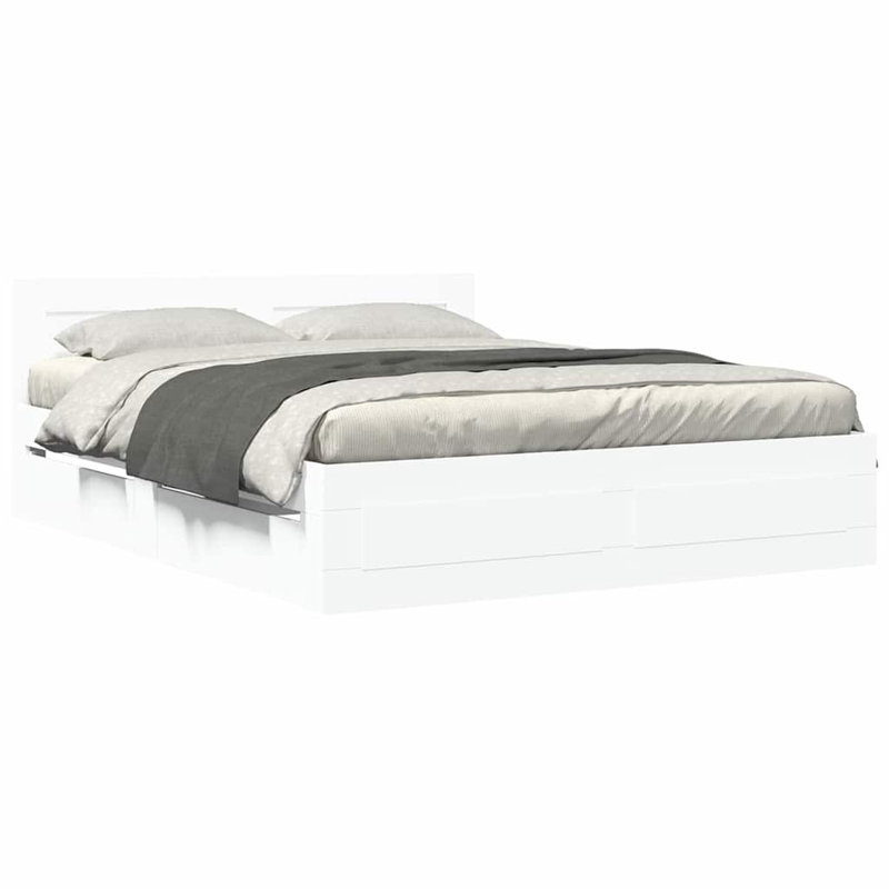 Bed Frame, Kingsize (5'), White