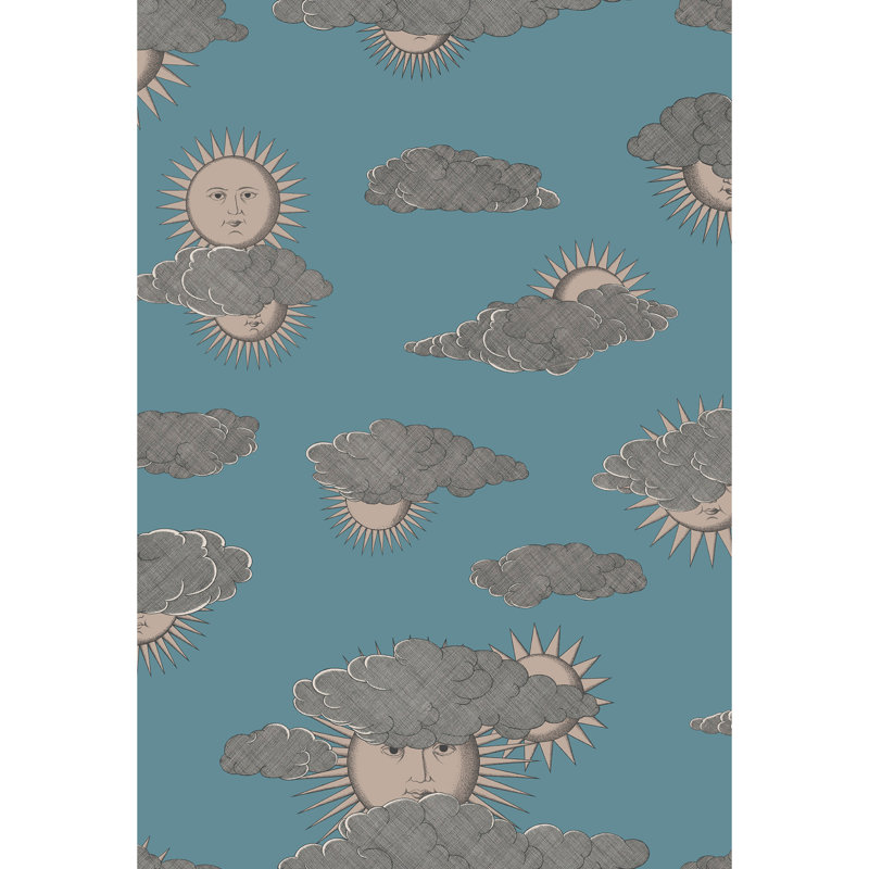 Soli e Nuvole Wallpaper Roll, Teal