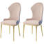 Chaises de salle à manger brun clair et dorées inclinées avec accoudoirs 2 - Extérieur lavande pour une paire de supports à oreilles élégants