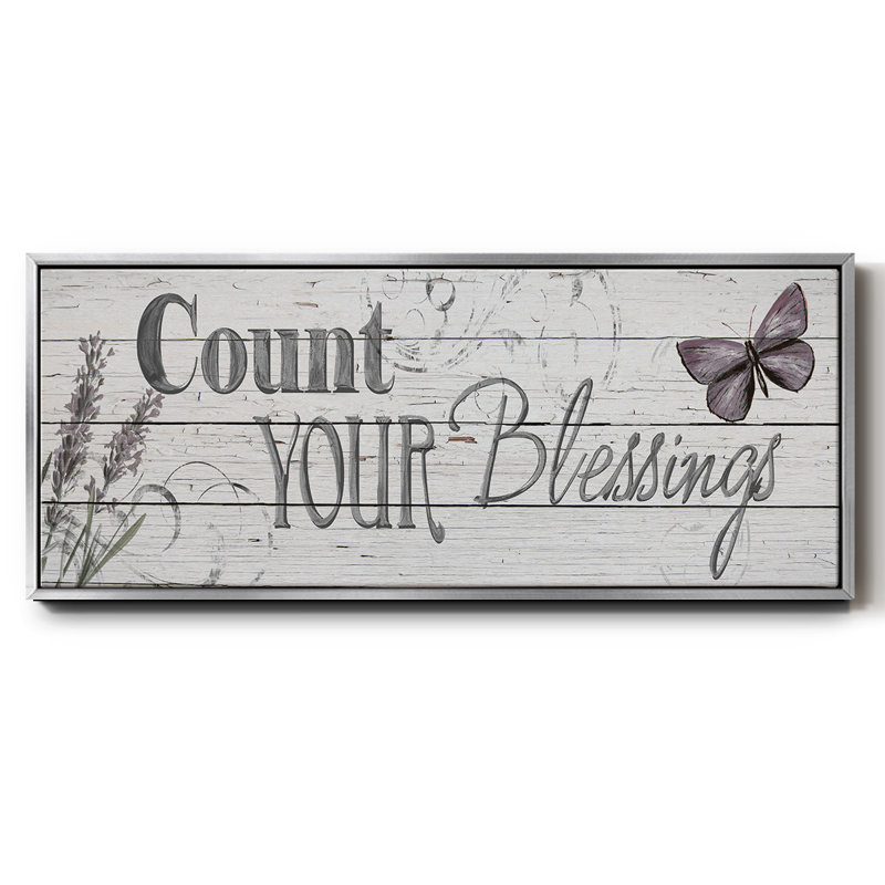 «Count Your Blessings», toile encadrée, H 8 po x l 20 po