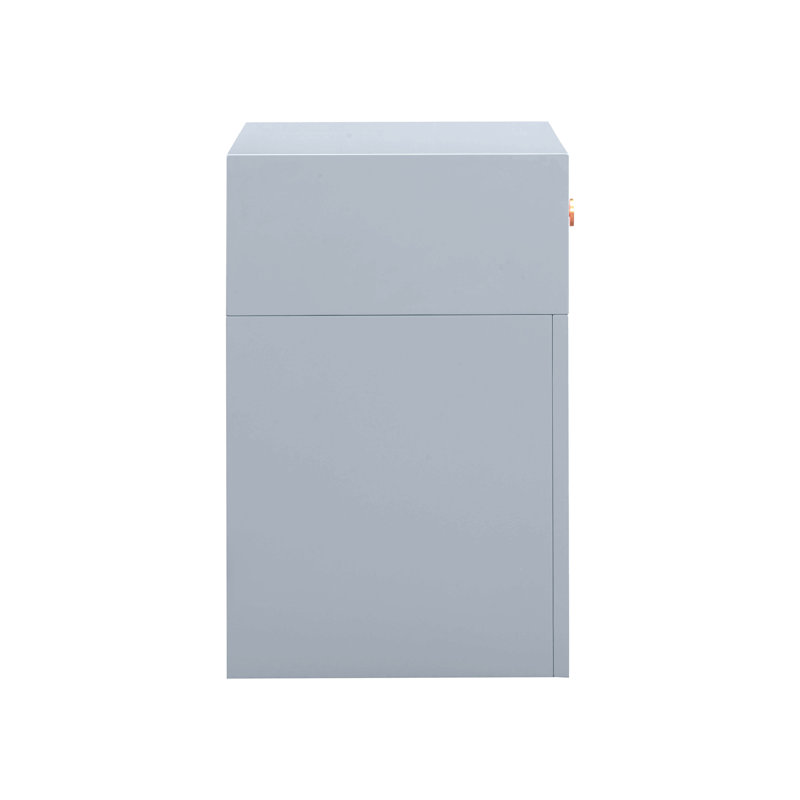 66cm W Solid + Manufactured Wood Bedside Table, Light Blue