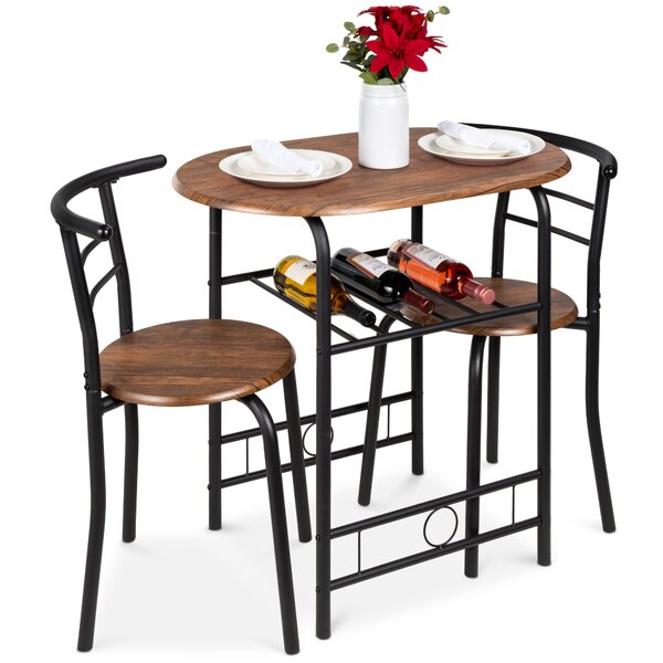 Ebern Designs Dismukes 3 - Piece Trestle Dining Set & Reviews | Wayfair