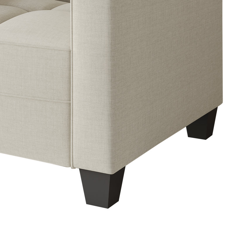 Canapé en velours Olivia, Beige