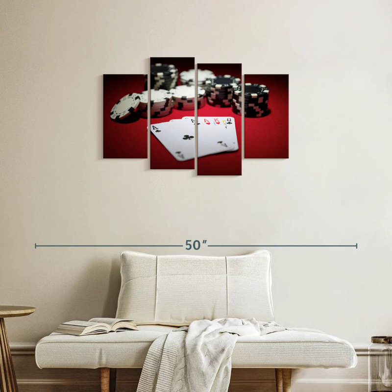 Senne Omaha Poker Hand, 22" H x 36" W