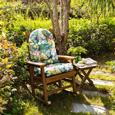 Coussin de siège à haut dossier - Coussin de chaise Adirondack extérieur imperméable pour meubles de patio aux motifs éclatants, rembourrage élastique de qualité supérieure, utilisation multi-scénario