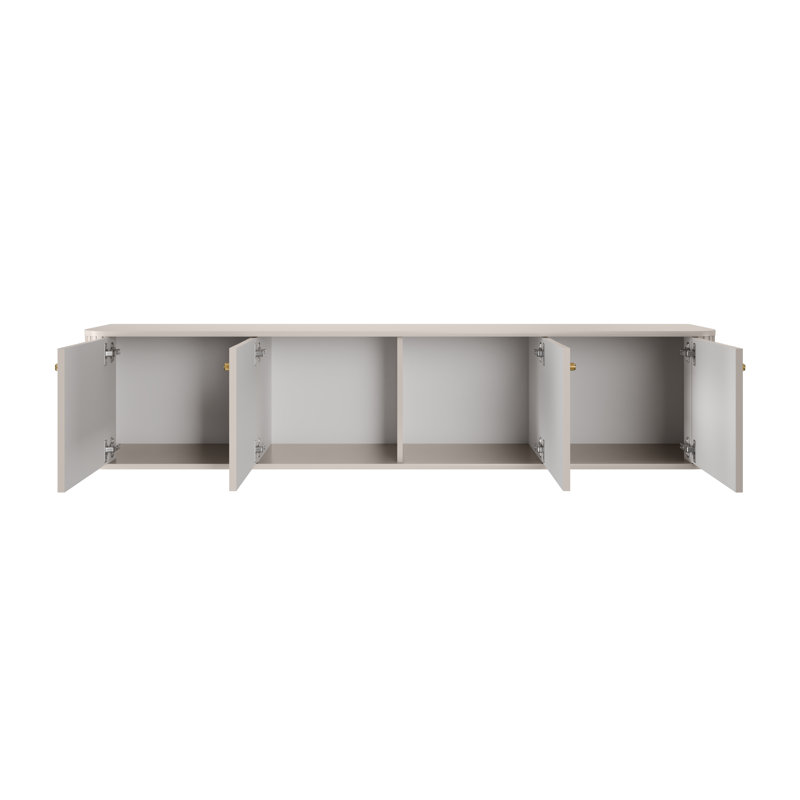Dayzee TV Stand for TVs up to 55", Cashmere/Gold