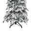 Arbre de Noël artificiel épinette enneigé 7,5 pi avec 2 pommes de pin et 2 lumières claires