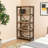Fir Wood 4-Shelf Accent Bookcase