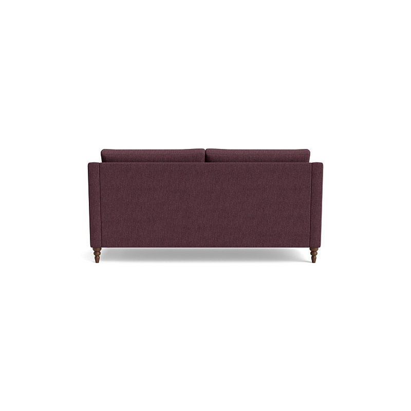 Vera Loveseat (70"), Walnut Finish (Turned), Performance Weave - Aubergine