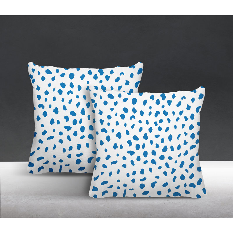 Coussin décoratif intérieur / extérieur, L 15 po x H 15 po, Turquoise