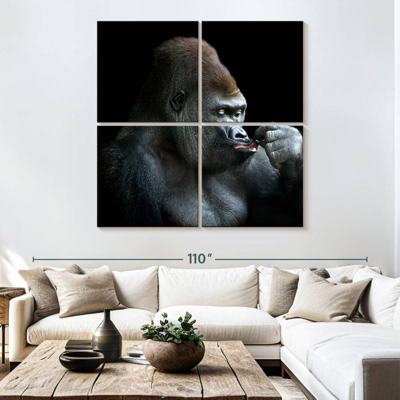 Brampt Relaxing Gorilla, 74" H x 74" W