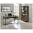 Rustic Oak Herringbone 2-Door Bookcase