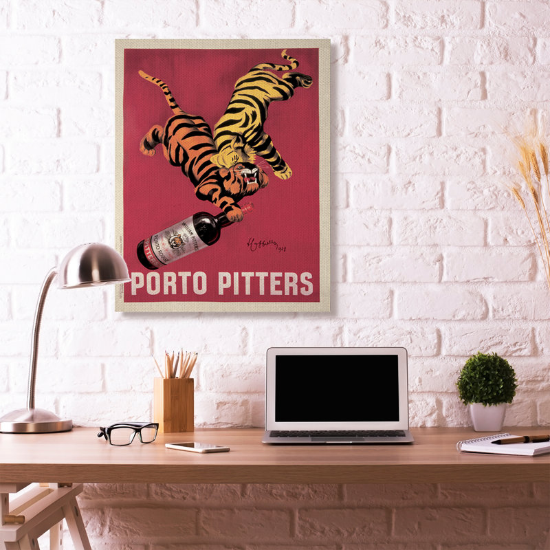 «Porto Pitter Vintage Poster Drink Design» par Marcello Dudovich, impression sur toile non encadrée, Toile tendue