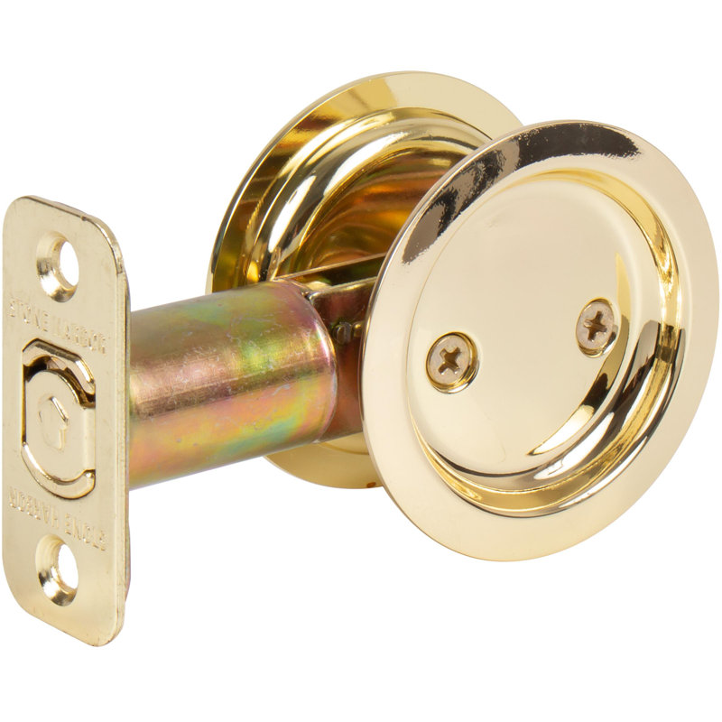 Loquet de porte à pochette ronde, Laiton