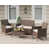 Beige Cushion/Brown Frame