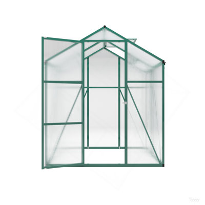 Newly Marketed 6X4 FT Gain Height Windproof Aluminum Greenhouse Polycarbonate Greenhouse  Heavy Duty Walk-In Greenhouses For Outdoor Backyard In All Season
