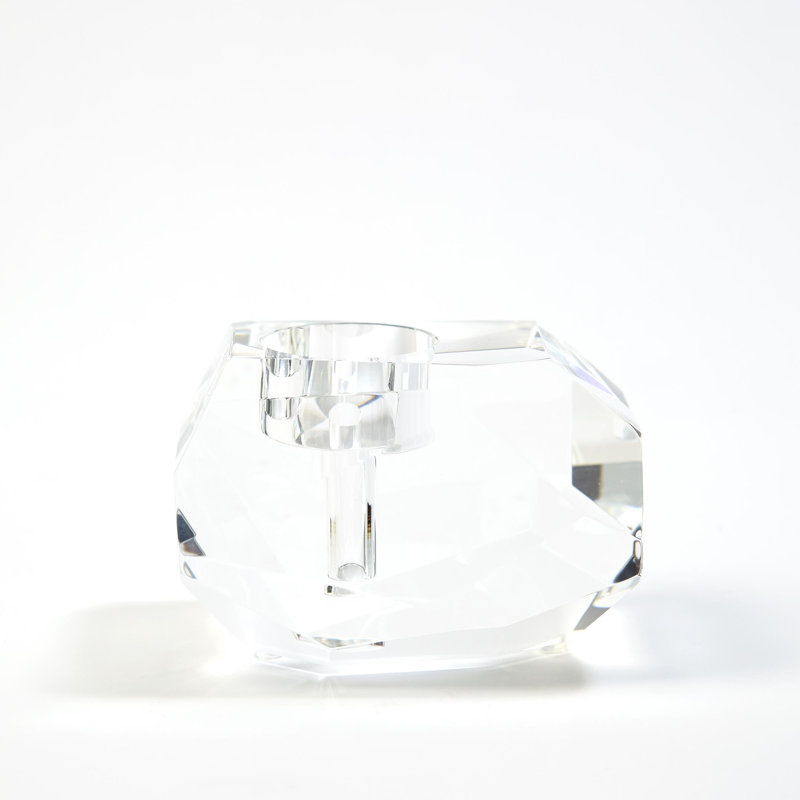 Gemstone T-Lite/Bud Vase, 3" H x 4.75" W x 3" D