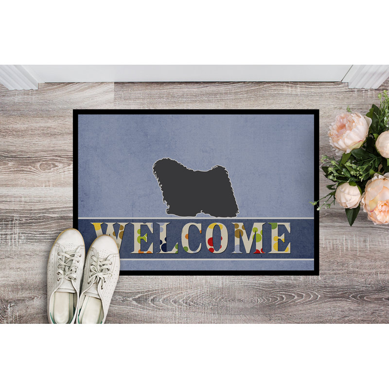 Puli welcome 27 po x 18 po tapis de porte extérieur antidérapant