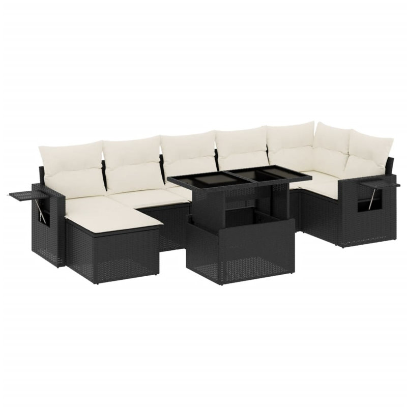 Ensemble de canapé de jardin Vidaxl - noir