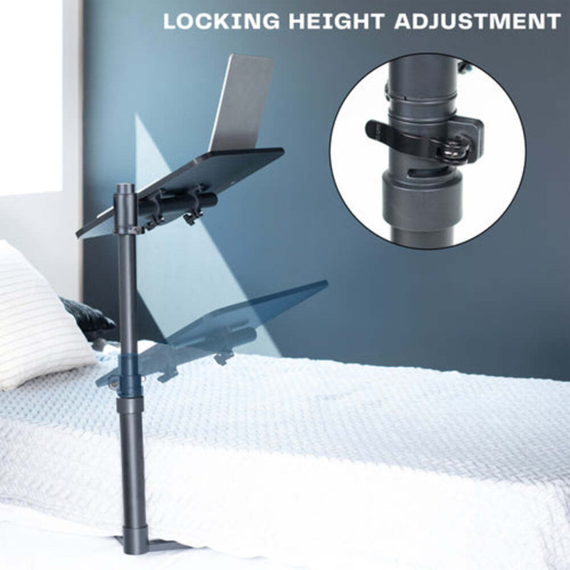 Overbed Table With Under Mattress Support, Adjustable Tray