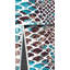 Tapis intérieur / extérieur en coton / chenille tissé à la machine à motif géométrique bleu / brun Mireya-65929175
