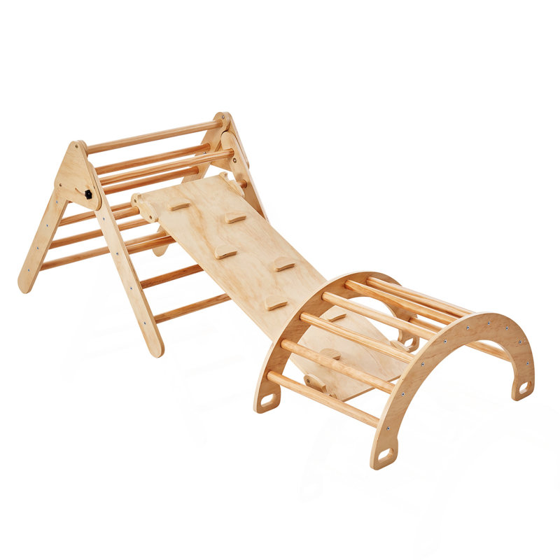 Ensemble triangulaire Pikler, aire de jeu pour enfants, rampe et arche, ensemble d'escalade pour enfants en bas âge 5 en 1 Montessori